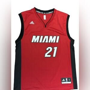 Adidas NBA Miami Heat Men’s Medium Red Jersey #21 Hassan Whiteside